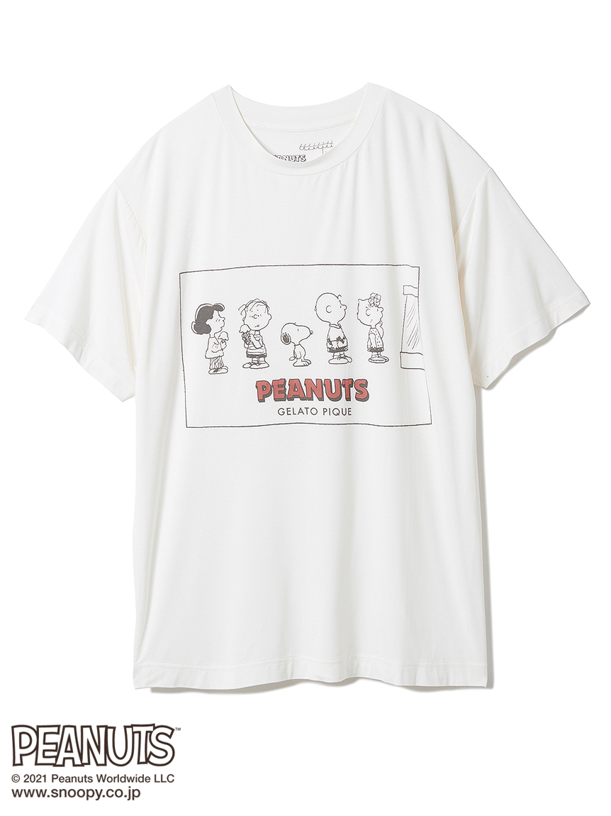 【PEANUTS】 HOMME ワンポイントTシャツ(OWHT-M)