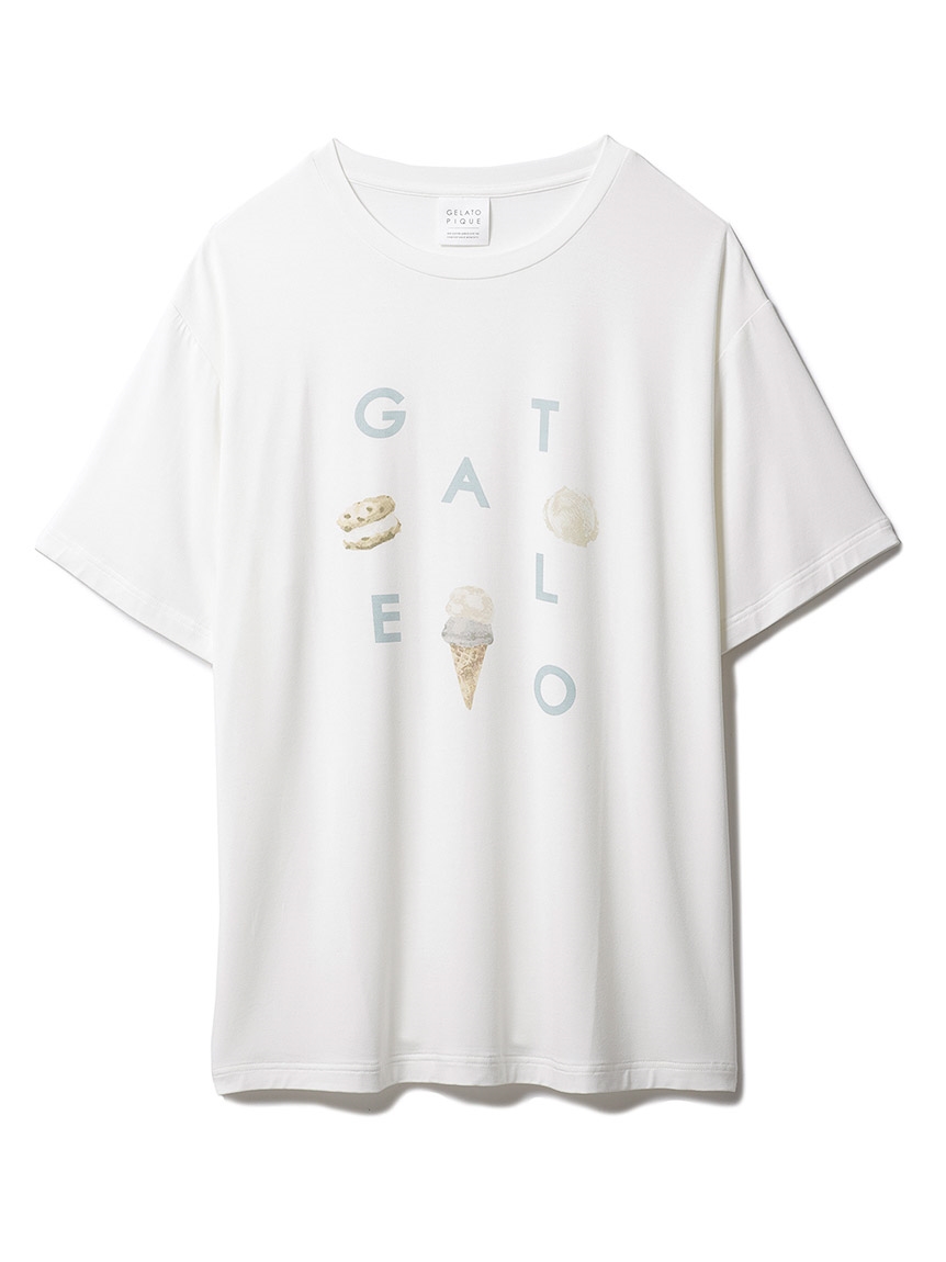 Gelato Pique Homme アイスロゴワンポイントtシャツ カットソー Tシャツ ルームウェア パジャマ通販のgelatopique ジェラートピケ 公式サイト
