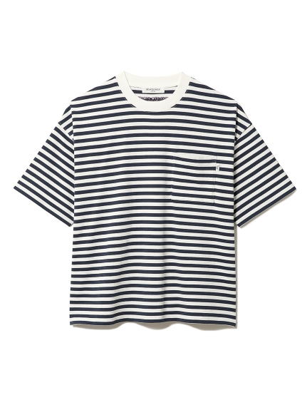 【HOMME】ボーダーTシャツ(NVY-M)