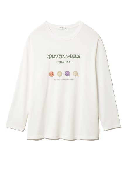 【HOMME】光電子インレイジェラートロゴロングTシャツ