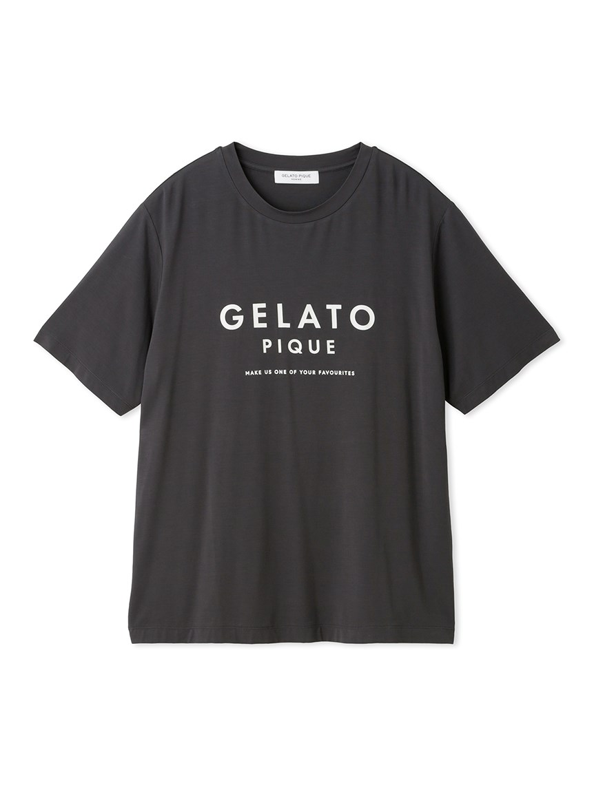 HOMME】レーヨンロゴTシャツ(カットソー・Tシャツ)｜ルームウェア