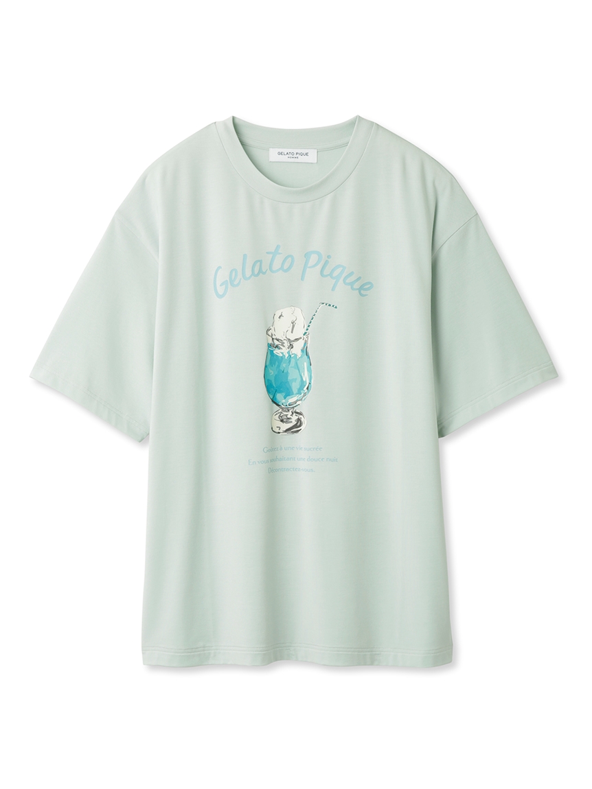 HOMME】クリームソーダフロントプリントTシャツ(カットソー・Tシャツ