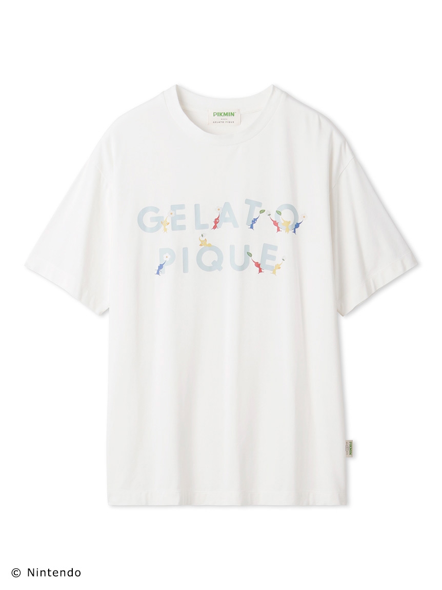 即日発送】ジェラートピケ ピクミンプリントＴシャツ WHITE