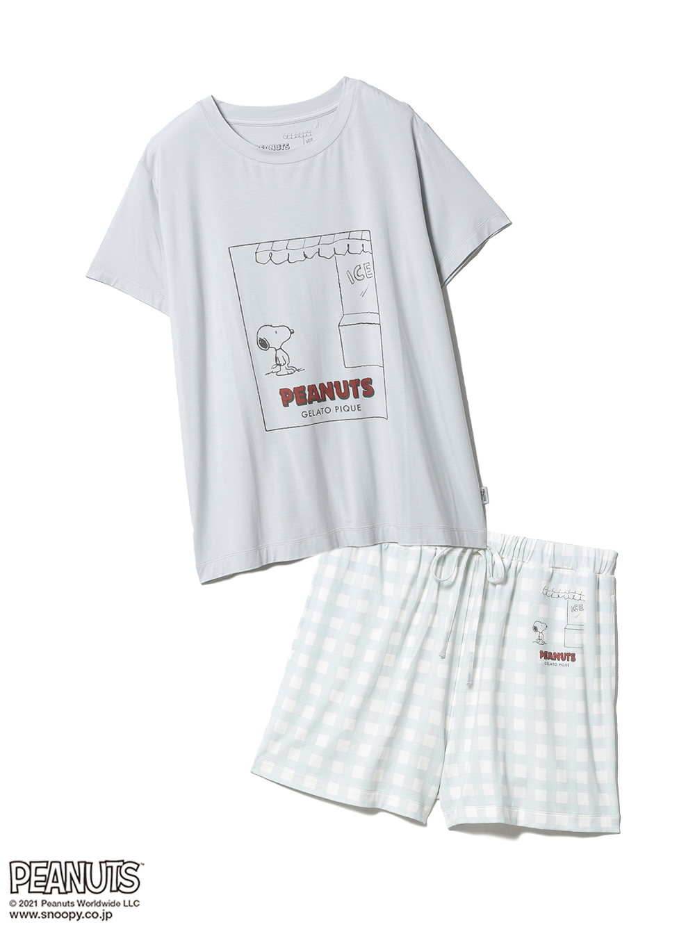 【ラッピング】【PEANUTS】ワンポイントTシャツ＆ショートパンツSET