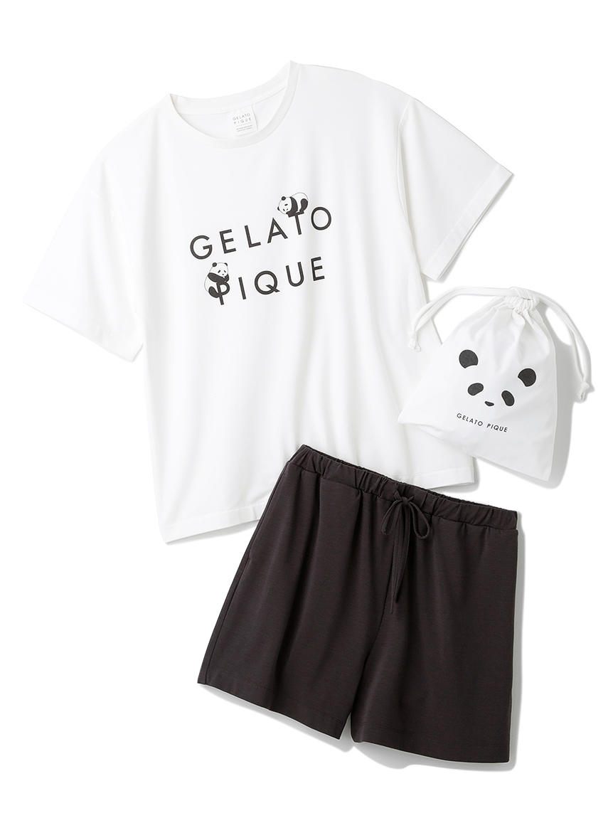 半額 gelato pique ビションフリーゼ柄Tシャツ パンツ巾着3点SET i9tmg