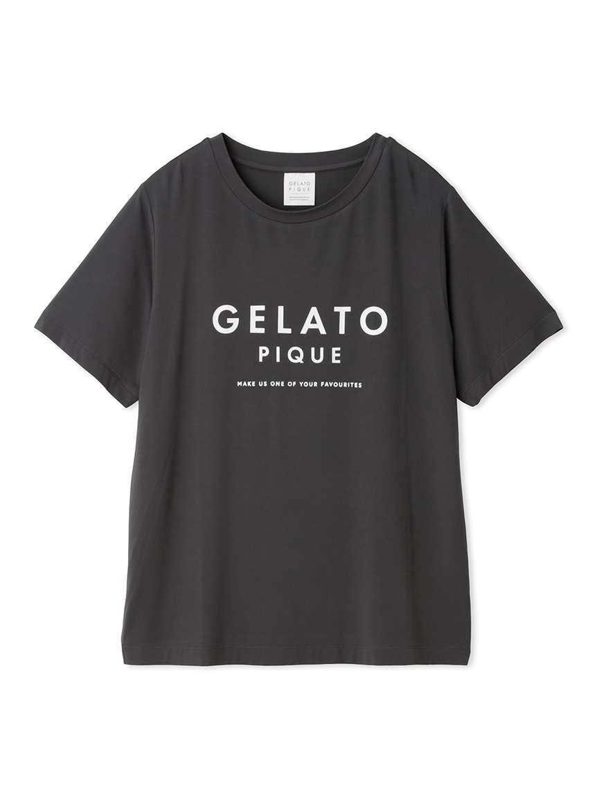 新品タグ付♡ ジェラートピケ レーヨン素材ロゴTシャツ - パジャマ