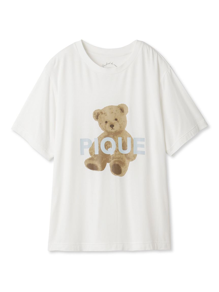 PIQUEベア柄ワンポイントＴシャツ(カットソー・Tシャツ)｜ルームウェア ...