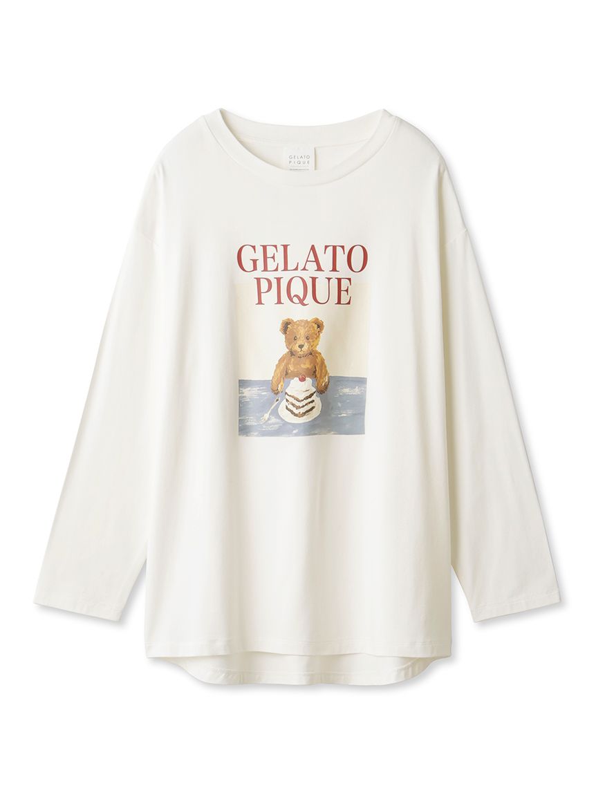 BEARandCAKEワンポイントロングTシャツ(カットソー・Tシャツ)｜ルーム