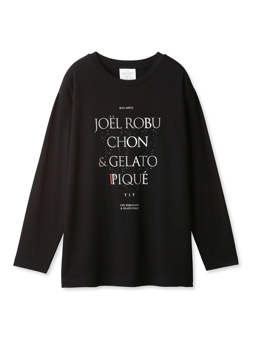 6,354円ジェラピケ　ROBUCHON ワンポイントロゴロングTシャツ＆ロゴロングパンツ