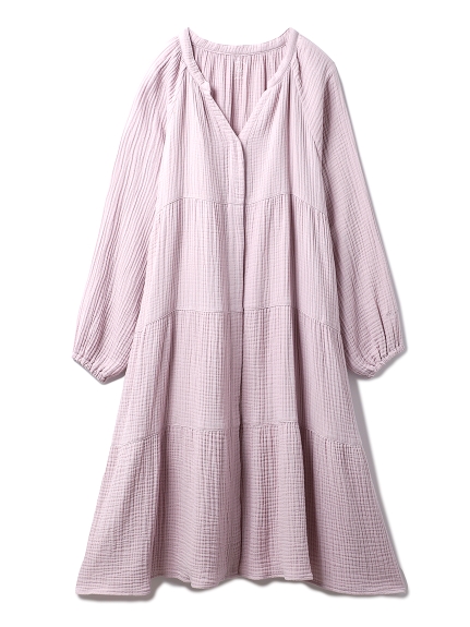 Online限定 トリプルガーゼマタニティティアードドレス ドレス ルームウェア パジャマ通販のgelatopique ジェラートピケ 公式サイト