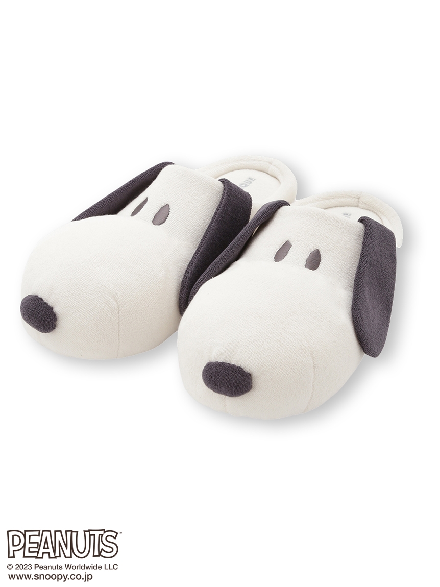 SNOOPY スヌーピー スリッパ ルームシューズ 黒×白1a - その他