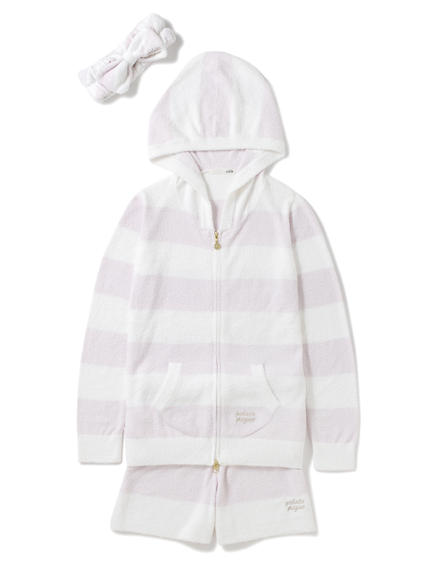 【ラッピング】スムーズィ２ボーダーパーカ＆ショートパンツ＆ヘアバンドＳＥＴ