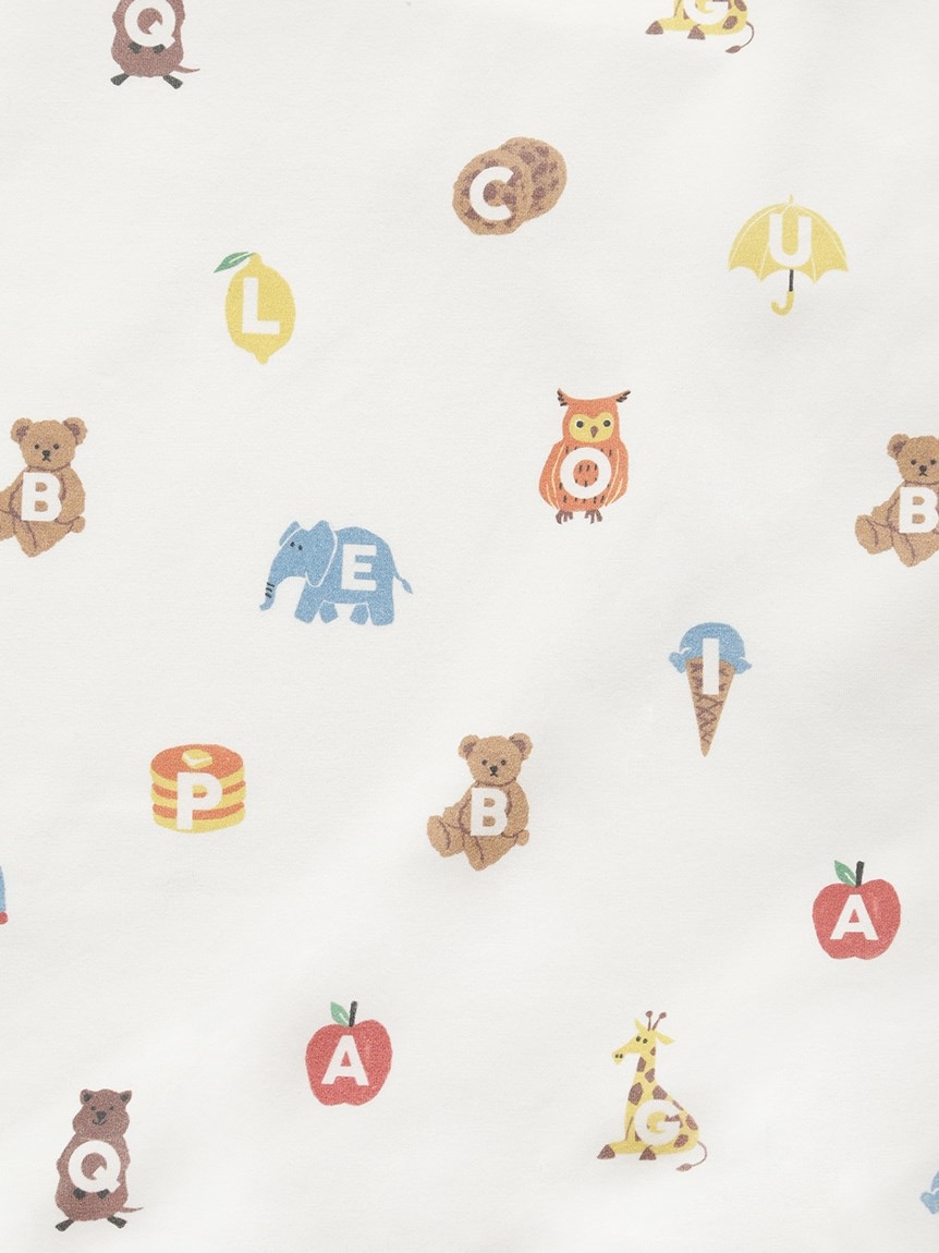 ラッピング済み】【BABY】アルファベット柄スタイ＆ブランケットSET 