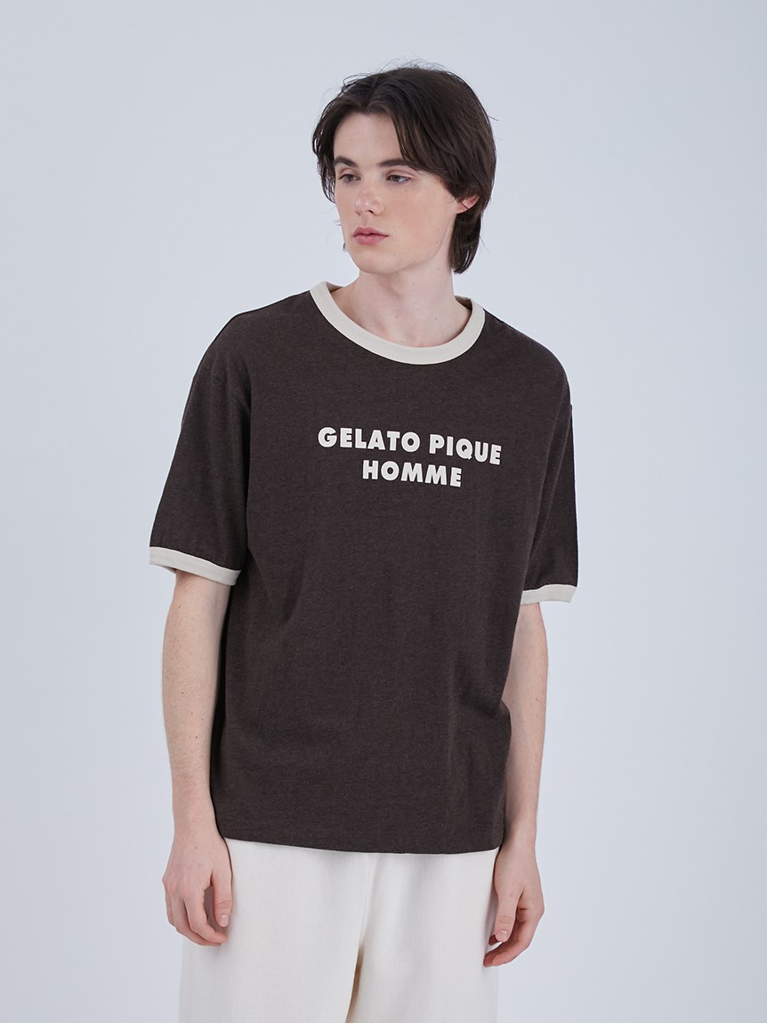 HOMME】 リンガーTシャツ(カットソー・Tシャツ)｜ルームウェア