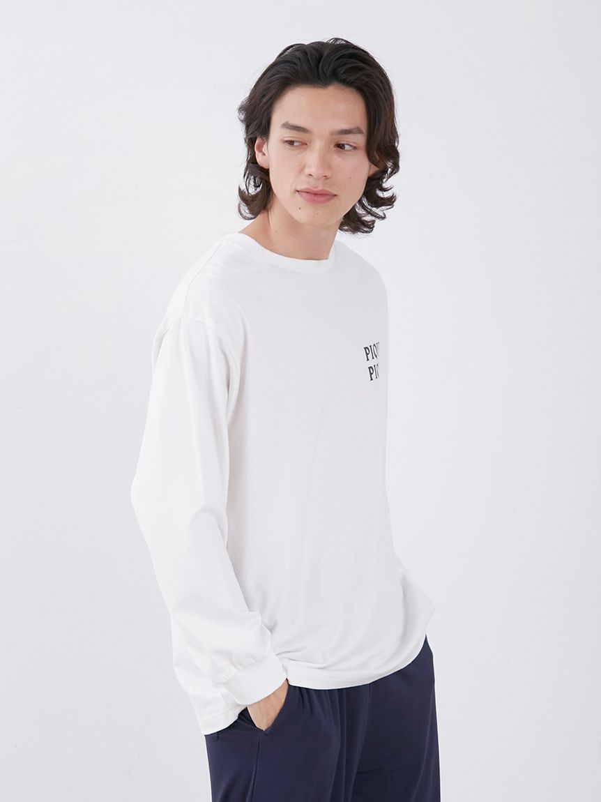 HOMME】 ピケロゴTシャツ(カットソー・Tシャツ)｜ルームウェア