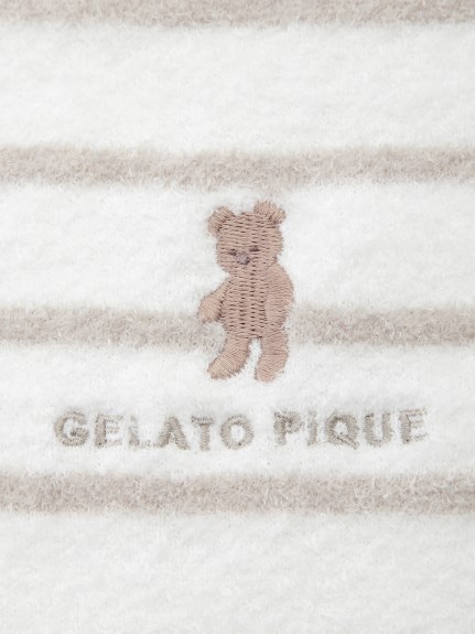 Kids スムーズィー ベア刺繍ボーダー Kids ブランケット ブランケット ひざ掛け ルームウェア パジャマ通販のgelatopique ジェラートピケ 公式サイト