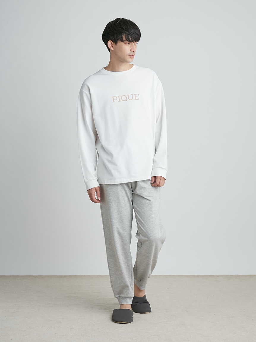HOMME】ピケロゴロングスリーブTシャツ(カットソー・Tシャツ)|ルーム HOMME】ピケロゴロングスリーブTシャツ(カットソー・Tシャツ)|ルーム