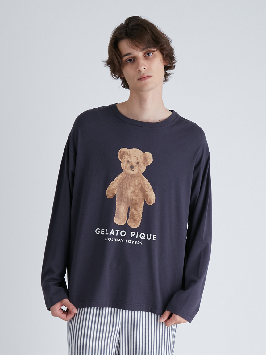 HOLIDAY】【HOMME】ベアワンポイントロンT(カットソー・Tシャツ