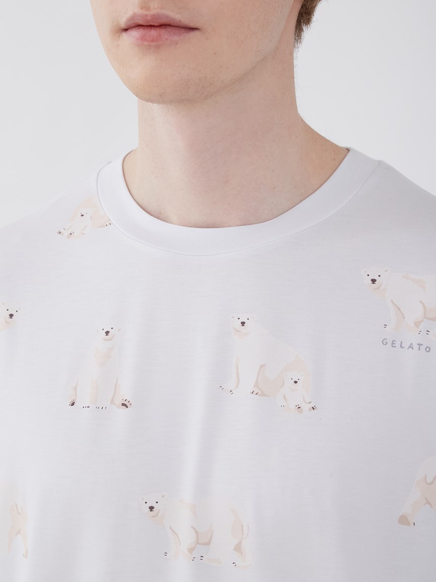 COOL】【HOMME】シロクマ柄冷感Tシャツ(カットソー・Tシャツ)｜ルームウェア・パジャマ通販のgelatopique（ジェラートピケ）公式サイト
