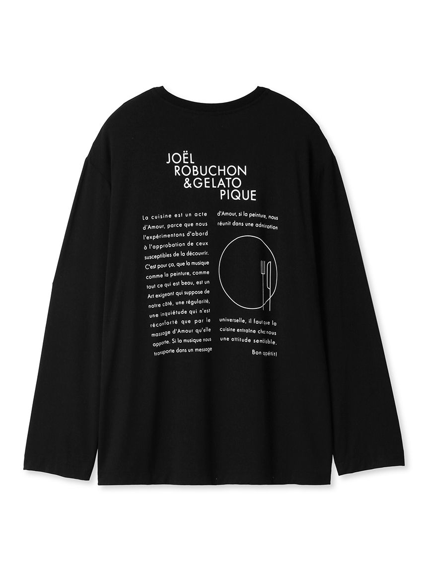 JOEL ROBUCHON】【HOMME】レーヨンシルクバックプリントロングTシャツ