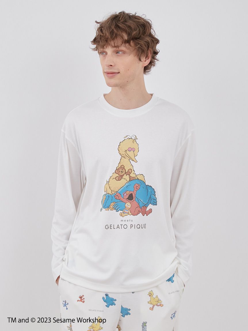 SESAME STREET】【HOMME】ワンポイントTシャツ(カットソー・Tシャツ