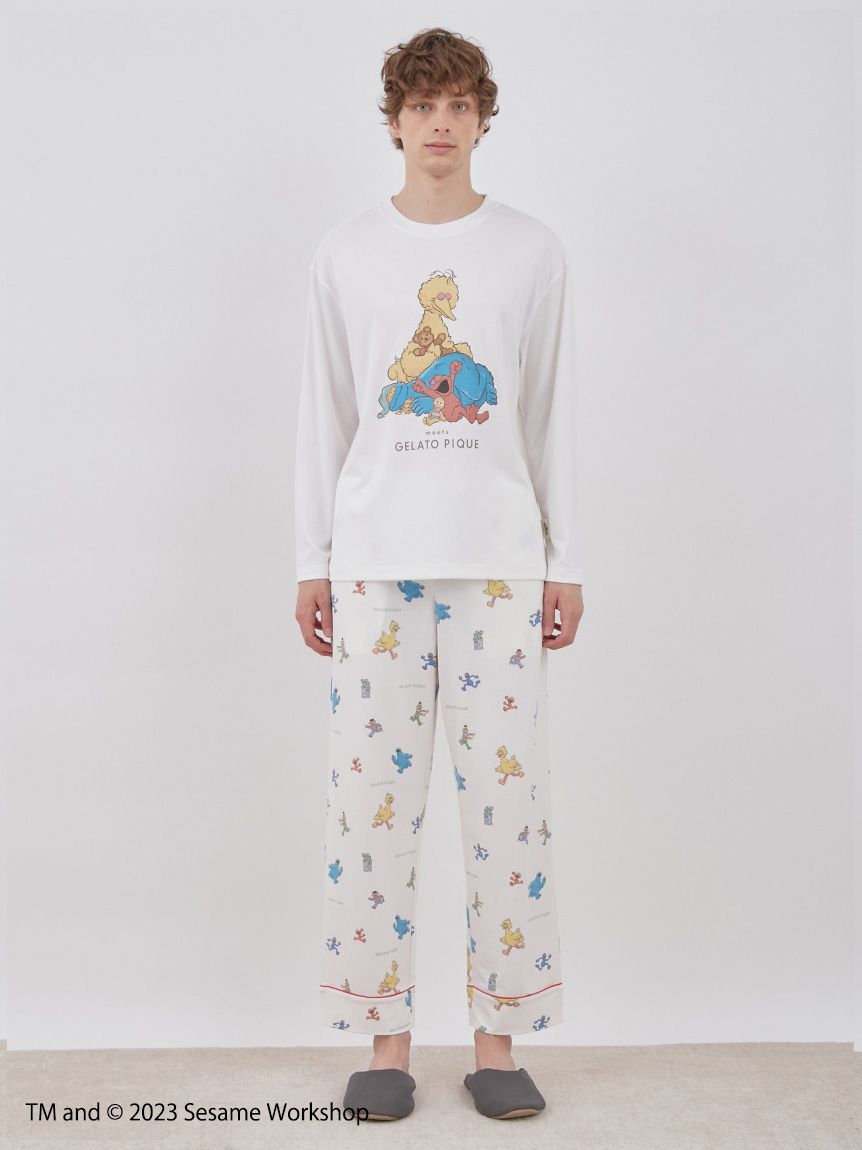 SESAME STREET】【HOMME】ワンポイントTシャツ(カットソー・Tシャツ