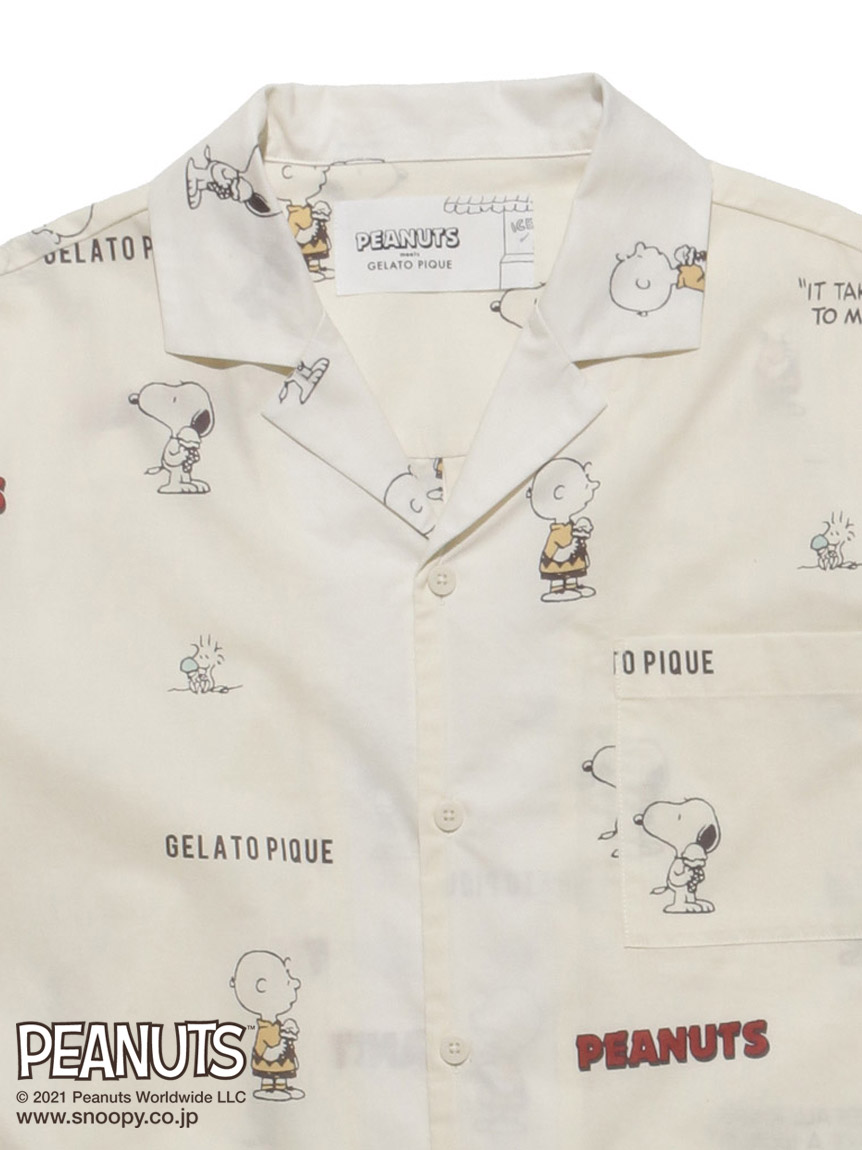 ラッピング Homme Snoopy モノグラム総柄シャツ ハーフパンツset シャツ ルームウェア パジャマ通販のgelatopique ジェラートピケ 公式サイト