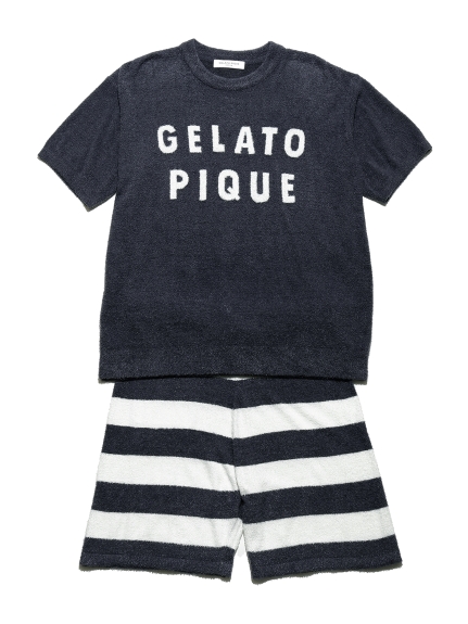 Gelato Pique Homme スムーズィー ロゴジャガードプルオーバー ハーフパンツ ｓｅｔ プルオーバー ルームウェア パジャマ通販のgelatopique ジェラートピケ 公式サイト