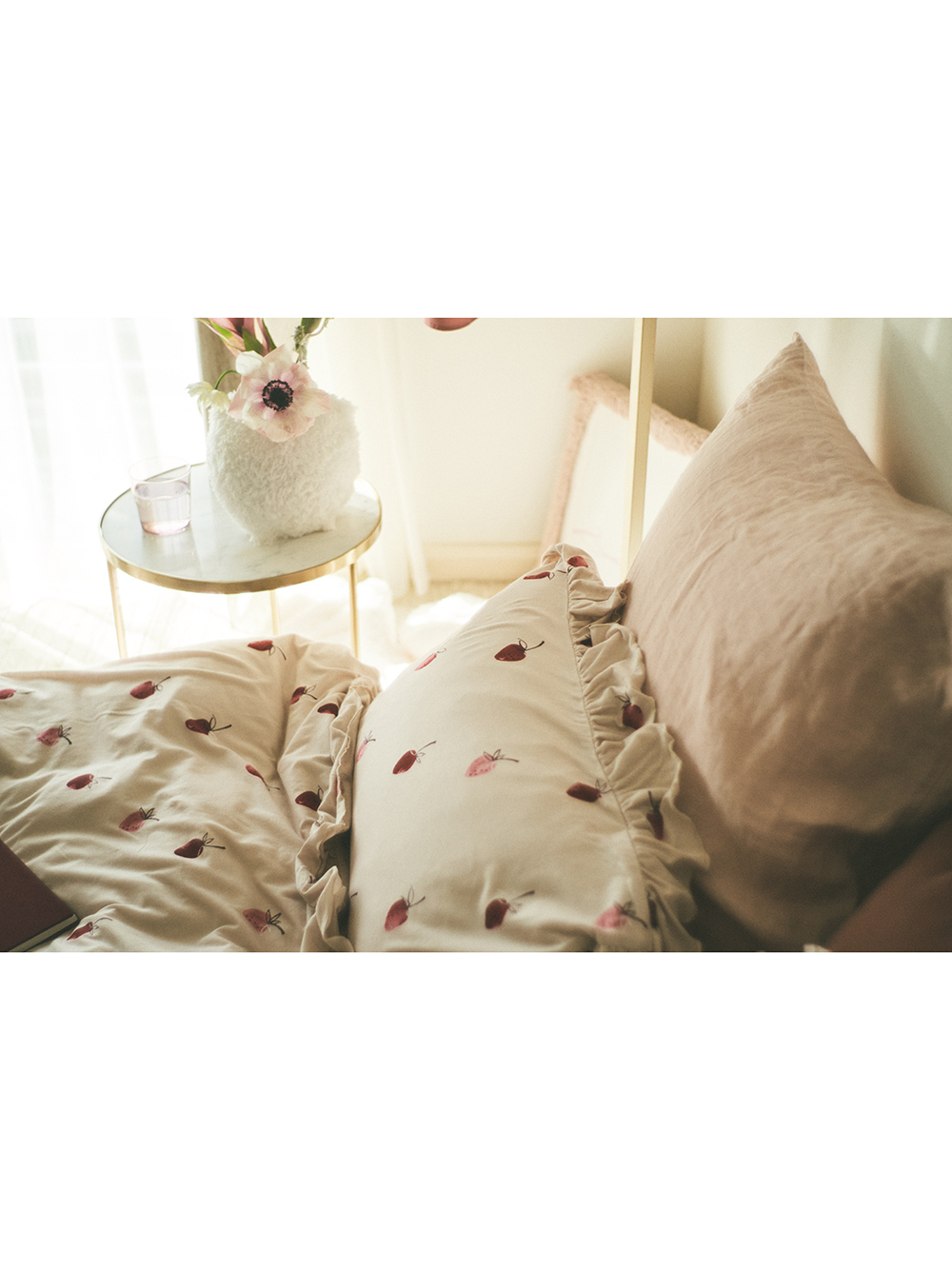 【Sleep】ストロベリーモチーフ枕カバー | PSGG211014