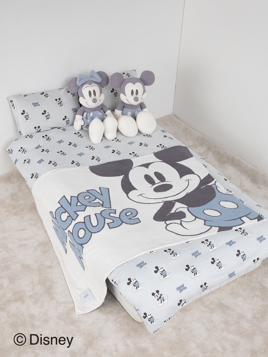 Sleep】Mickey & Minnie/ジャガードハーフケット(ブランケット