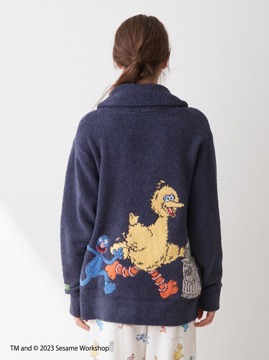 【SESAME STREET】【UNISEX】ジャガードショールカーディガンSESAMEST