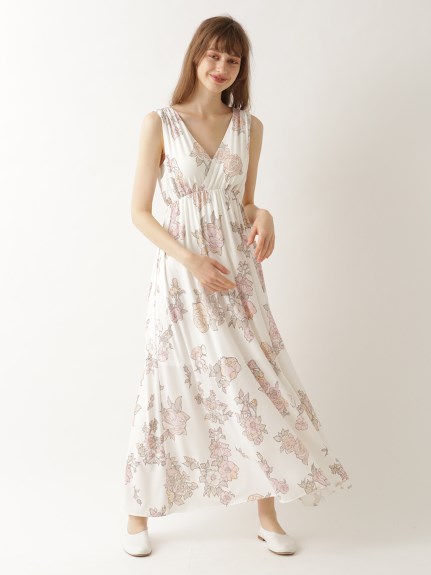 ミュシャと四つの花 ローズカシュクールドレス ドレス ルームウェア パジャマ通販のgelatopique ジェラートピケ 公式サイト