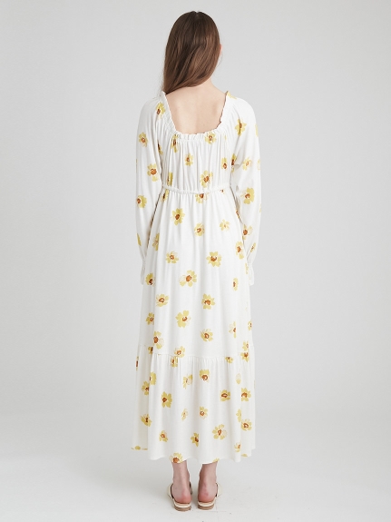 ペイントフラワーロングスリーブドレス ドレス ルームウェア パジャマ通販のgelatopique ジェラートピケ 公式サイト