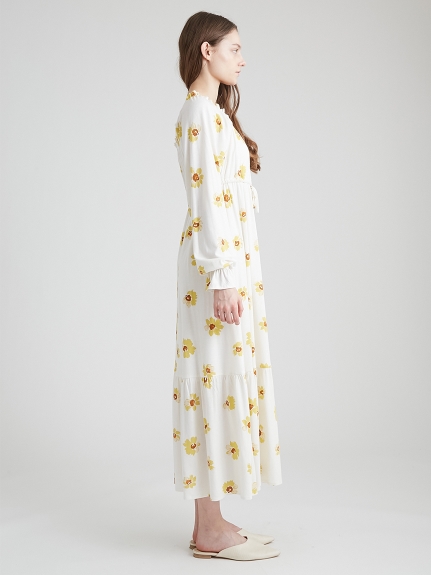 ペイントフラワーロングスリーブドレス ドレス ルームウェア パジャマ通販のgelatopique ジェラートピケ 公式サイト