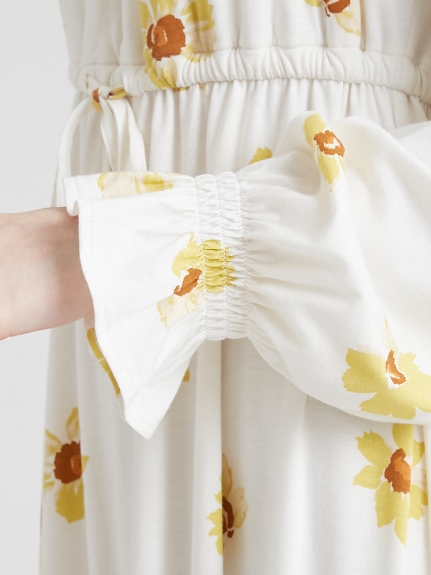 ペイントフラワーロングスリーブドレス ドレス ルームウェア パジャマ通販のgelatopique ジェラートピケ 公式サイト