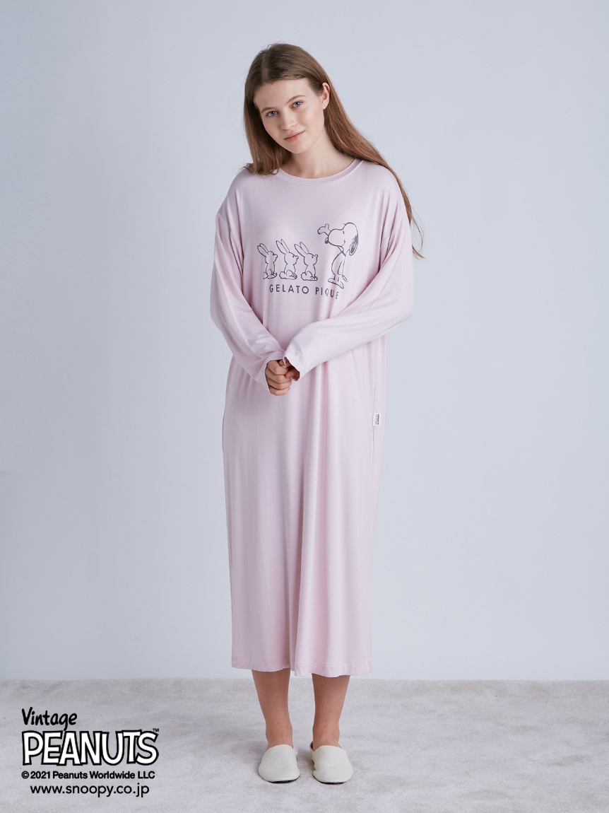 Peanuts プリントドレス ドレス ルームウェア パジャマ通販のgelatopique ジェラートピケ 公式サイト