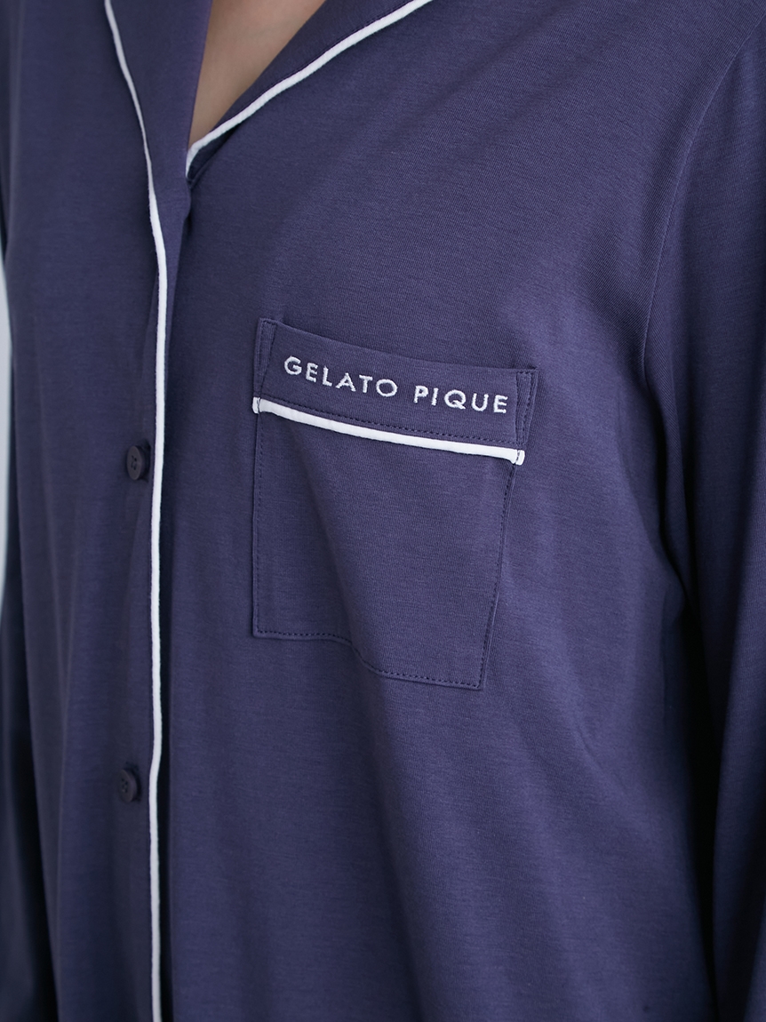 マタニティパイピングシャツドレス ドレス ルームウェア パジャマ通販のgelatopique ジェラートピケ 公式サイト