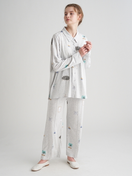 インテリアモチーフロングパンツ ロングパンツ ルームウェア パジャマ通販のgelatopique ジェラートピケ 公式サイト