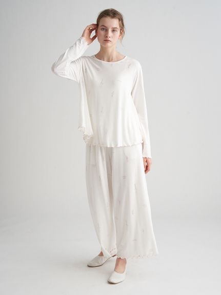 フレグランスモチーフロングパンツ ロングパンツ ルームウェア パジャマ通販のgelatopique ジェラートピケ 公式サイト