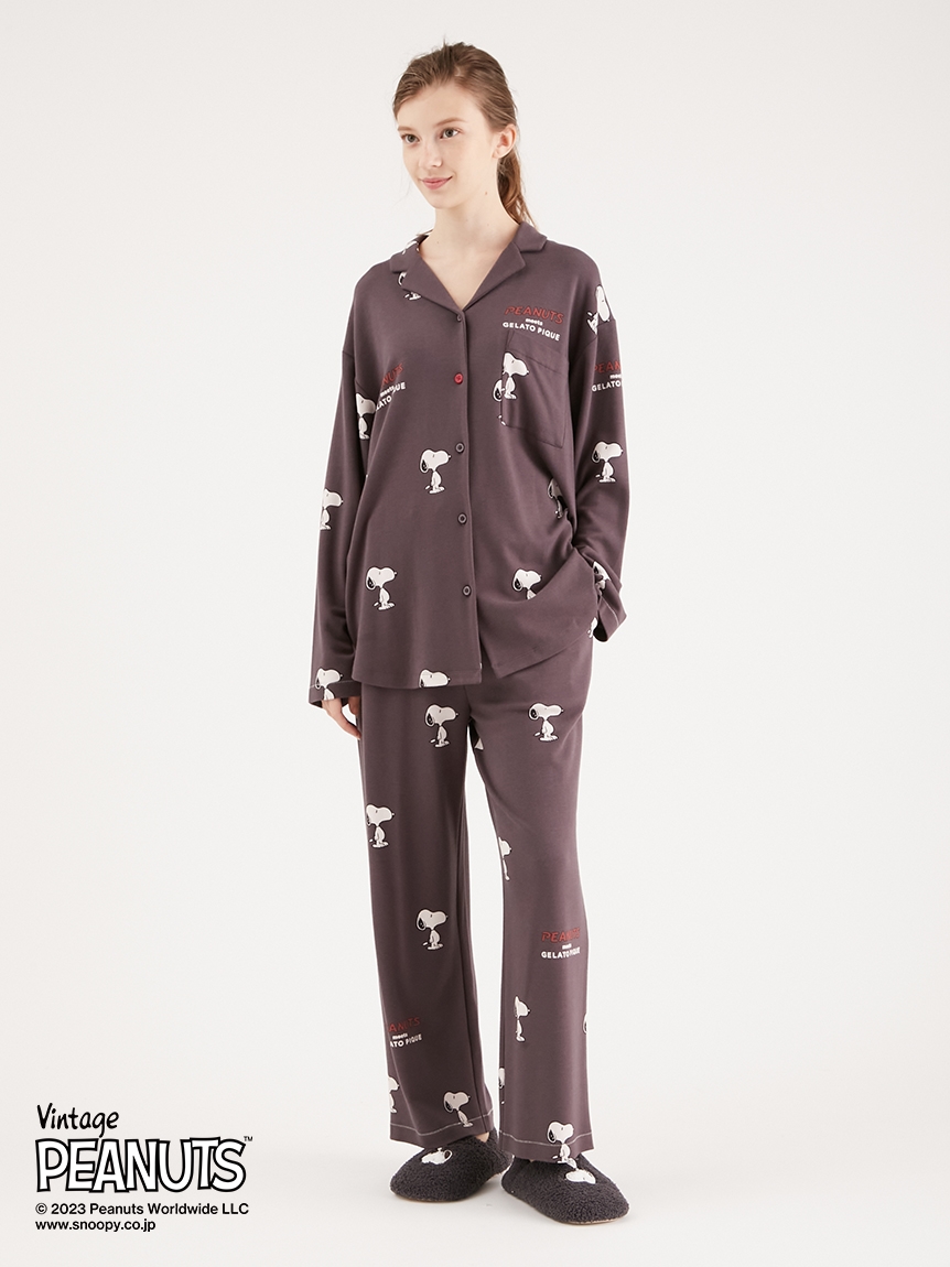 ジェラートピケ SNOOPY柄シャツ＆ロングパンツセット-connectedremag.com