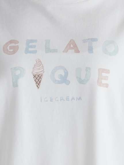 アイスクリームロゴワンポイントtシャツ カットソー Tシャツ ルームウェア パジャマ通販のgelatopique ジェラートピケ 公式サイト