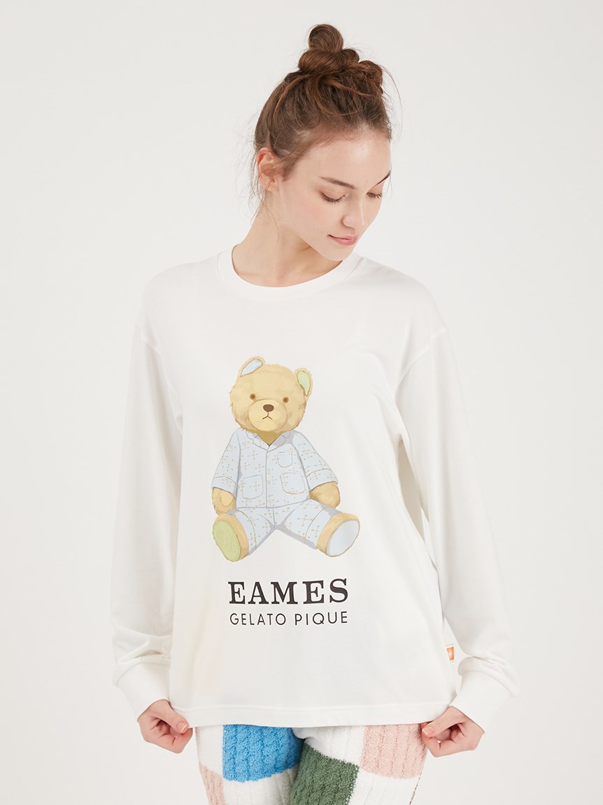 EAMES】BEARワンポイントロンT(カットソー・Tシャツ)｜ルームウェア