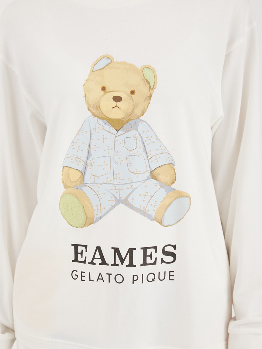 EAMES】BEARワンポイントロンT(カットソー・Tシャツ)｜ルームウェア