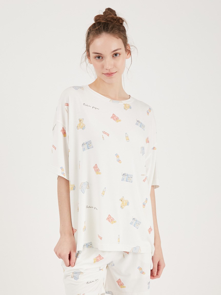 ROOM柄Tシャツ(カットソー・Tシャツ)｜ルームウェア・パジャマ通販の 