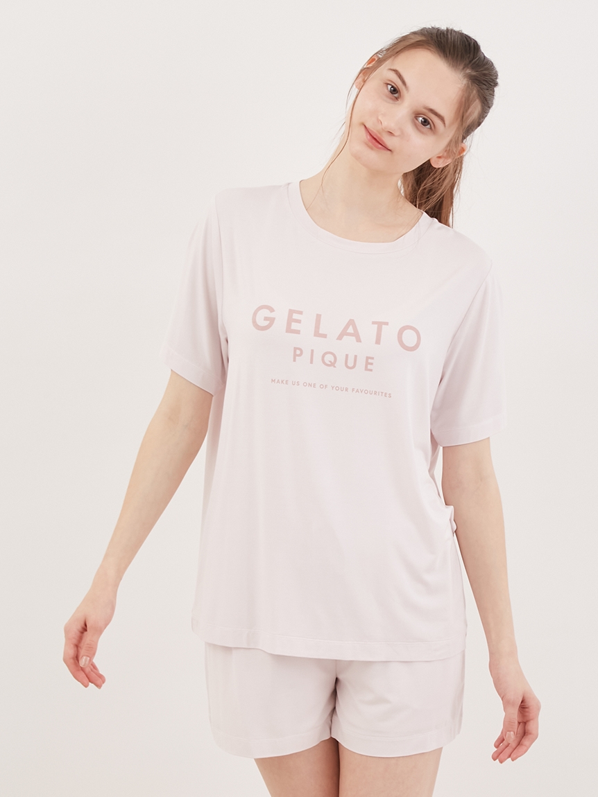 定価以下 ジェラートピケ レーヨンロゴTシャツ＆ショートパンツ