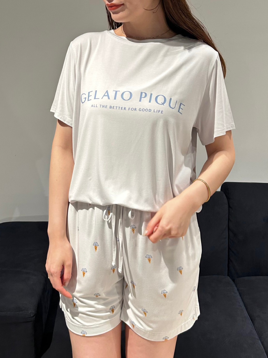 MASH STORE限定】ワンポイントロゴTシャツ＆アイス柄ショートパンツSET