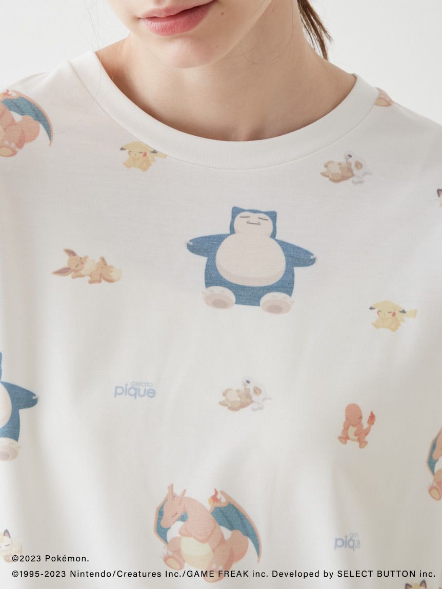 レディースジェラートピケ ポケモンスリープ Tシャツ - ルームウェア