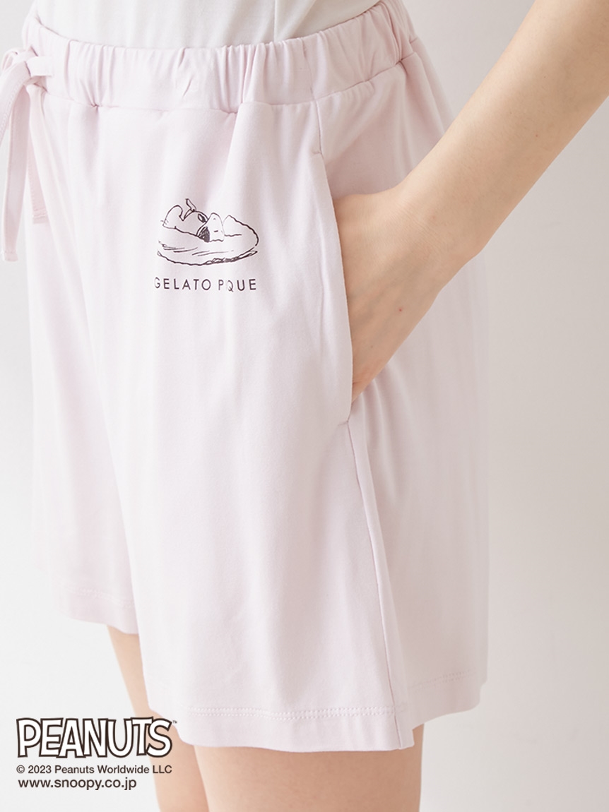 PEANUTS】ワンポイントTシャツ&ショートパンツSET(カットソー・Tシャツ