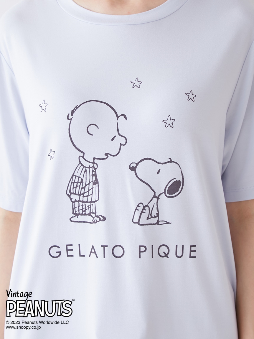 着丈バスト袖丈肩幅前下がり裾幅新品☆ジェラートピケ【PEANUTS】SNOOPY柄 シャツ\u0026パンツ セット