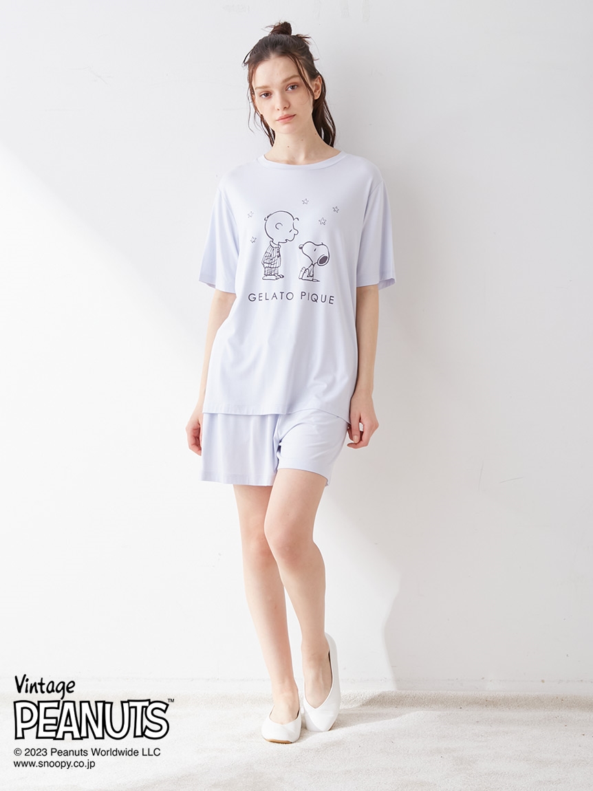 PEANUTS】ワンポイントTシャツ&ショートパンツSET(カットソー・Tシャツ